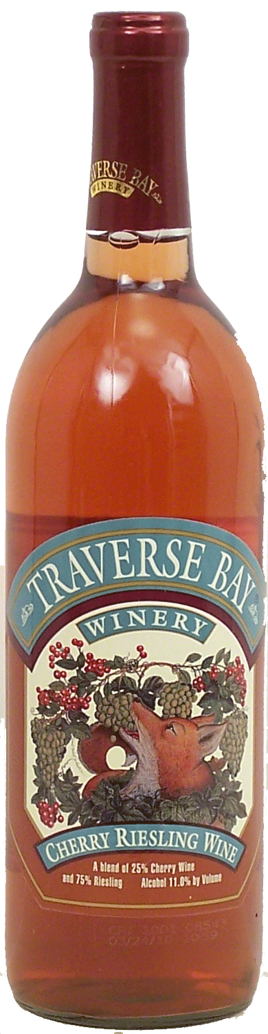 Traverse Bay  cherry riesling wine of Michigan, 11% alc. by vol. Full-Size Picture